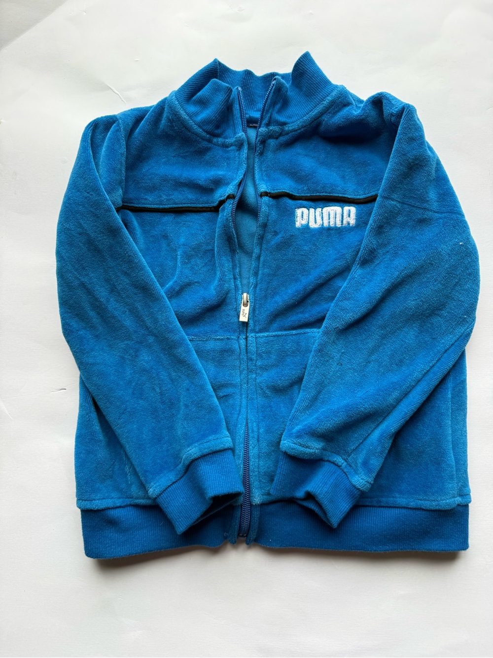 Puma Kids Teal Blue Full-Zip Fleece Hoodie